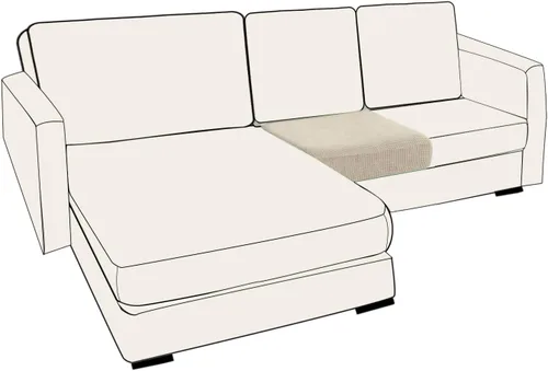 Vista 138 de UNBBRRL Fundas de cojín de asiento para sofá, elásticas, funda de cojín individual para sofá, fundas de cojín para sofá, fundas de héroe protegen