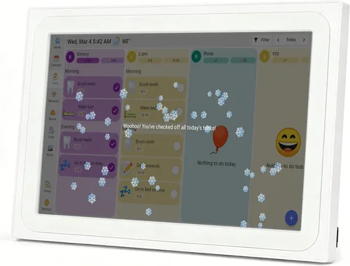 Vista 9 de Calendario digital con pantalla táctil WiFi de 10,1 pulgadas Blanco