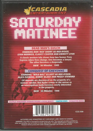 Vista 2 de Red Ryder Saturday Matinee (Double Feature) Dead Man's Gulch Conquest of Cheyenne