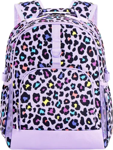 Vista 9 de Choco Mocha Mochila para niños de escuela primaria con correa para el pecho de 17 pulgadas, Gradiente de arco, 17 pulg., Classic