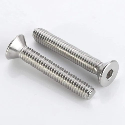 Vista 6 de Tornillos de cabeza plana M8 x 1.575 in, pernos avellanados, acero inoxidable 304, acabado brillante, DIN 7991, unidad de enchufe Allen, 10