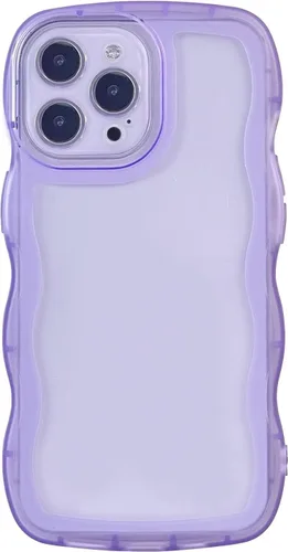 Vista 39 de Funda transparente compatible con iPhone 7 Plus/8 Plus, lindo marco ondulado de color sólido, transparente, de silicona suave, antiarañazos, a