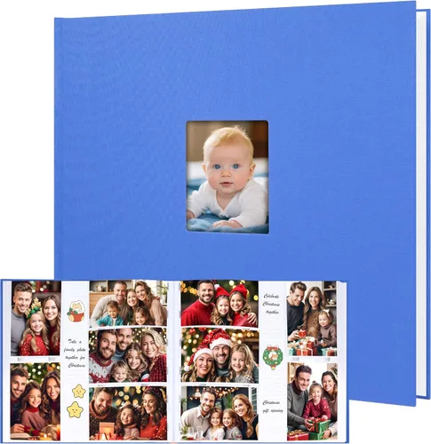 Vista 13 de Álbum de fotos 4x6 600 fotos con espacio para escribir, libro de fotos 4 x 6 con cubierta de lino y ventana frontal, álbum de fotos 4x6, álbum