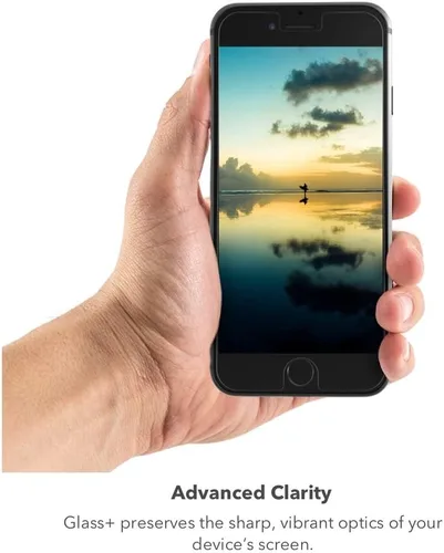 Vista 3 de ZAGG InvisibleShield Glass+ Protector de pantalla o para iPhone SE (3ª/2ª generación), 8, 7, 6s, 6 – Protección extrema contra impactos y arañazos