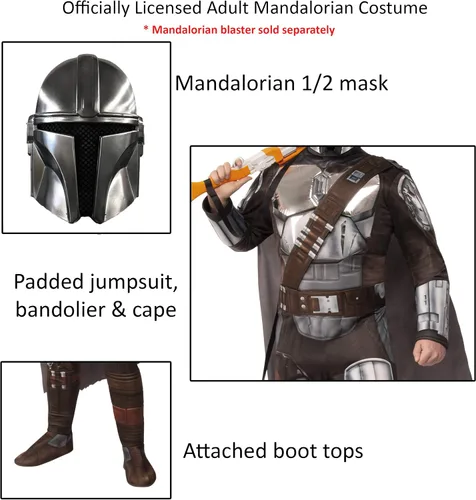 Vista 2 de Rubies - Disfraz de Star Wars The Mandalorian Beskar Armor para adultos