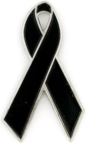 Vista 18 de PinMart Awareness - Pin de solapa esmaltado – Pin de cinta chapado en níquel y oro – Cinta de prevención y conciencia – Broche de joyería con parte