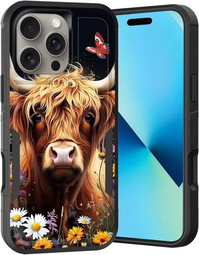 Vista 12 de Funda para iPhone Air, doble capa híbrida resistente resistente a prueba de golpes de policarbonato duro + funda protectora de silicona suave