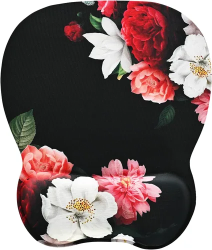Vista 14 de EooCoo Alfombrilla ergonómica para mouse con soporte de muñeca, alfombrilla de mouse con reposamuñecas de espuma viscoelástica y base antideslizante
