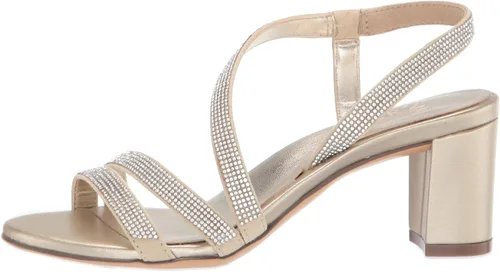 Vista 8 de Naturalizer Sandalias de tacón Vanessa para mujer, Oro
