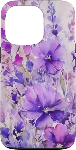 Vista 10 de Purple Lavender Flower Watercolor for Women & Girls Case for iPhone 17