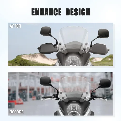 Vista 5 de Manillar de manillar de motocicleta para Suzuki V-Strom Vstrom DL 650 DL650 2004-2019 2020 2021 2022 2023 Protector de carenado resistente al viento