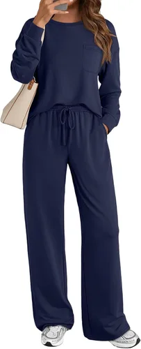 Vista 8 de AUTOMET - Conjunto deportivo de 2 piezas para mujer, atuendo a juego, sudadera para viajar, ropa de moda de otoño