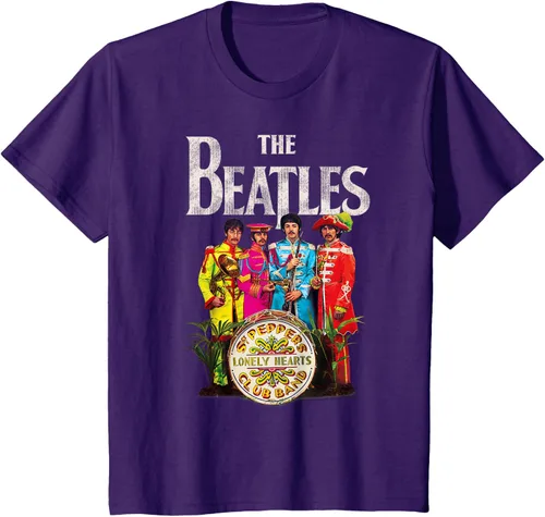 Vista 17 de The Beatles Sgt. Pepper's Lonely Hearts Camiseta de manga corta Negro