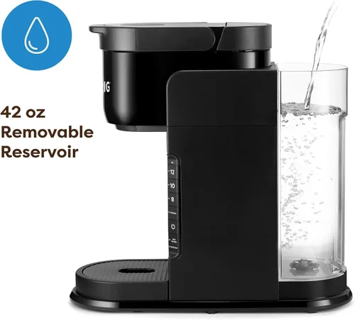 Vista 4 de Keurig K-Express Cafetera de Una Sola Porción – Opción de Preparación Fuerte, Depósito de 42oz, Diseño Elegante para Entretenimiento y Regalos Negro