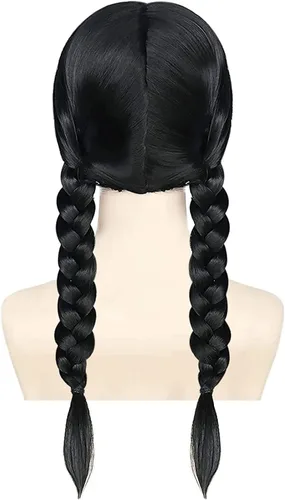 Vista 4 de IDOTTA Girls Black Costumes Dress For Kids Family Halloween Princess Cosplay Party Christmas Party With Wigs Belt