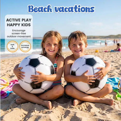Vista 6 de FUTUREPLUSX 8 pelotas de playa, pelota de fútbol inflable de 12 pulgadas para niños, regalos de fiesta de verano, juegos acuáticos, decoraciones