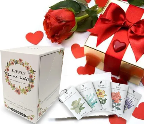 Vista 8 de Paquete de 14 bolsas perfumadas para cajones y armarios, caja de regalo de 14 aromas