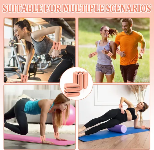 Vista 7 de Pesas de tobillo ajustables para mujeres, hombres, niños, muñecas y tobillos, aumentan la intensidad del entrenamiento, juegos de pesas para muñeca