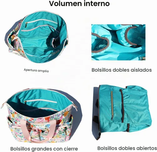 Vista 4 de ESVAN Bolsa de pañales Totepack Mochila 2 en 1 para mujer, multifuncional, de gran capacidad, con bolsillos aislados, viaje