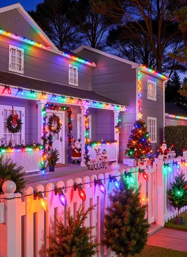 Vista 5 de Luces de Navidad vintage C9 para exteriores, 50 pies, 50 luces LED Varios