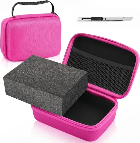 Vista 12 de Relaxweex Funda rígida de EVA con espuma personalizable de 7.1 x 4.7 x 3.1 pulgadas, funda protectora de transporte de EVA a prueba de golpes