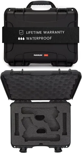 Vista 13 de NANUK Hard Case with Custom Foam Insert for Glock, IP67 Waterproof & Crushproof, Rugged Construction for Ultimate Protection, Made in Canada Canela