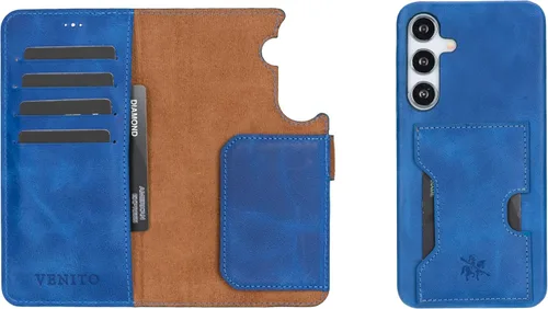 Vista 50 de Venito Florence - Funda de piel compatible con Samsung Galaxy S9, extra segura con bloqueo RFID, cartera desmontable para teléfono (gris decolorado)