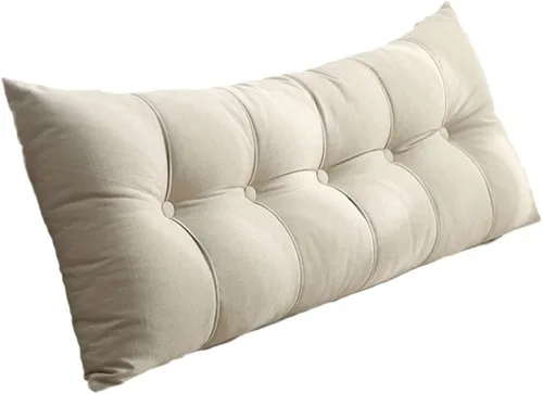 Vista 11 de Cojín de respaldo grande para cabecero, soporte de espalda para sentarse en la cama, almohada de noche, almohada de lectura, cabecera de cama, Marrón