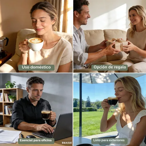 Vista 9 de Gevi - Máquina de café expreso de 20 barras con espumador de leche, compatible con cápsulas y tierra