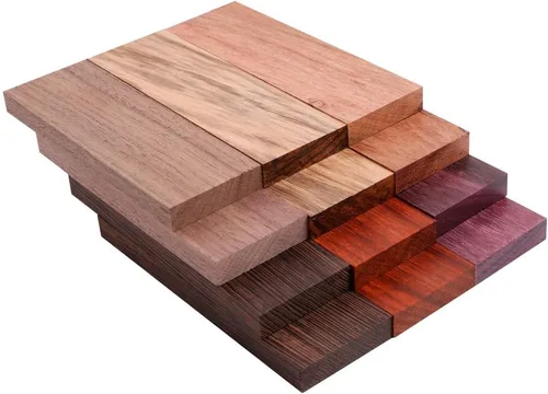 Vista 4 de IECAP LLC Paneles de madera a espejo de madera de palo negro africano para mango de cuchillo – Materiales para mango de cuchillo – Escalas