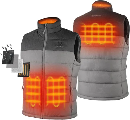 Vista 2 de ORORO - Chaleco térmico ligero con batería, para hombre