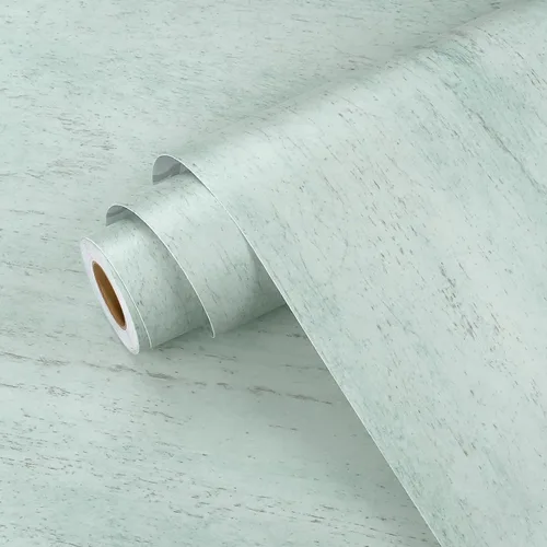 Vista 3 de Wallercity Papel adhesivo de madera verde para encimeras, papel tapiz autoadhesivo impermeable para armarios, papel tapiz de vinilo de madera, papel