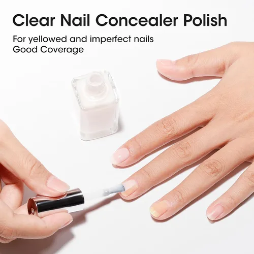 Vista 4 de GELLEN Esmalte de uñas iluminador 4 en 1, esmalte base para corrector