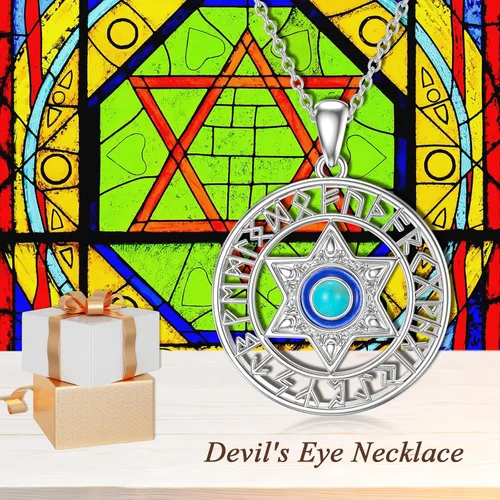 Vista 3 de MeetMuse Star of David Necklace for Men Women 925 Sterling Silver Celtic KnotRune Pendant Protection Jewelry for Birthday Christmas