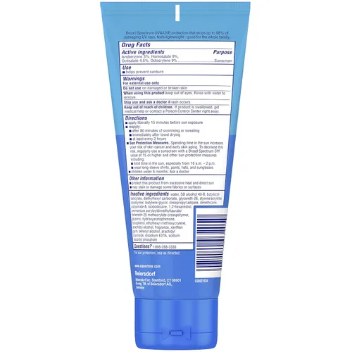 Vista 10 de Coppertone Loción completa de protección solar SPF 50, protector solar facial y corporal, ligero, resistente al agua, 7 onzas líquidas