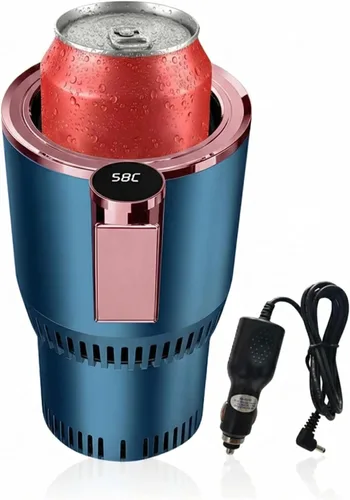Vista 8 de Enfriador y calentador inteligente 2 en 1 para vasos de automóvil, taza inteligente para automóvil con pantalla LED de temperatura y control táctil
