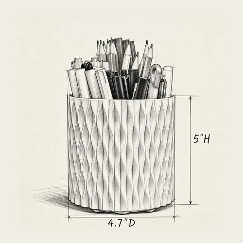Vista 8 de Lebenrich Aesthetic Black Pen Holder for Desk, Rotating Plastic Desk Pencil Holder Organizer for Home School Office