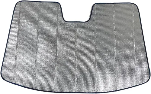 Vista 4 de Hecho en Estados Unidos – Parasol para parabrisas de ajuste personalizado – Parasol reversible para Tesla Model 3 2018-2023