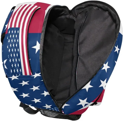 Vista 4 de Nander Mochila de viaje para la escuela, mochila de hombro para laptop, mochila universitaria para mujeres, hombres, niños y niñas, Bandera