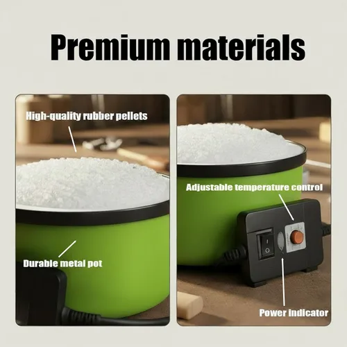 Vista 4 de Olla eléctrica de pegamento para manualidades con pellets de 1 libra, temperatura ajustable de 225-400 °F, olla caliente de 5.4 fl oz, diámetro