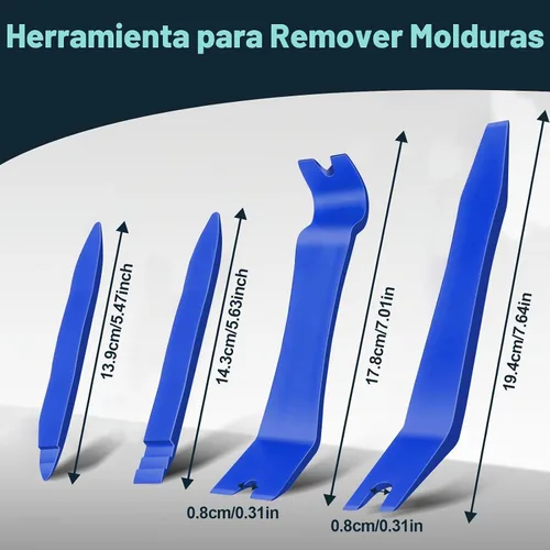 Vista 3 de Keze 7 Piezas Herramienta de Palanca de Extracción de Molduras de Plástico Automotrices y Kit de Alicates Extractores de Clips para Extracción