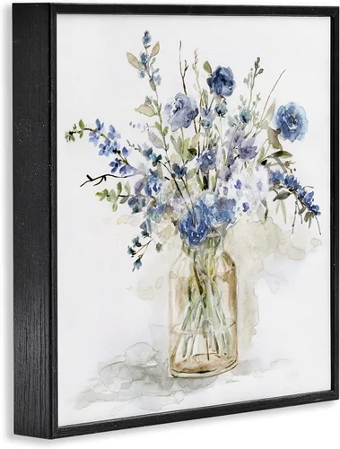 Vista 2 de Spring Floral Dollops' Framed Giclee Art