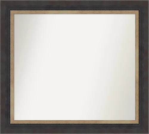 Vista 308 de Amanti Art Espejo personalizado, espejo de baño negro Astor, espejo de pared o espejo de tocador de baño sobre el fregadero (25 x 25 pulgadas)