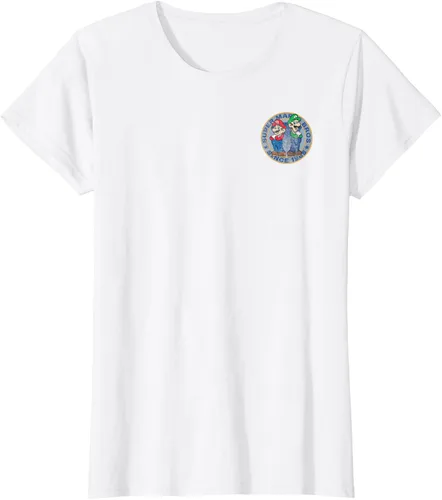 Vista 19 de Super Mario Bros Luigi Left Chest Since 1985 - Camiseta gráfica Negro