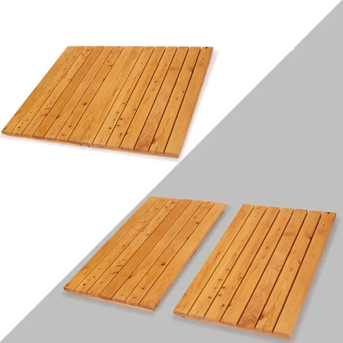 Vista 6 de Tapetes de baño de bambú para baño, tapete de baño de madera para sauna y ducha, tapete de ducha de bambú de madera, antideslizante, impermeable