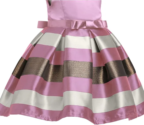 Vista 11 de NSSMWTTC 2-10T - Vestidos de rayas para niñas pequeñas, vestido de fiesta de boda de Navidad