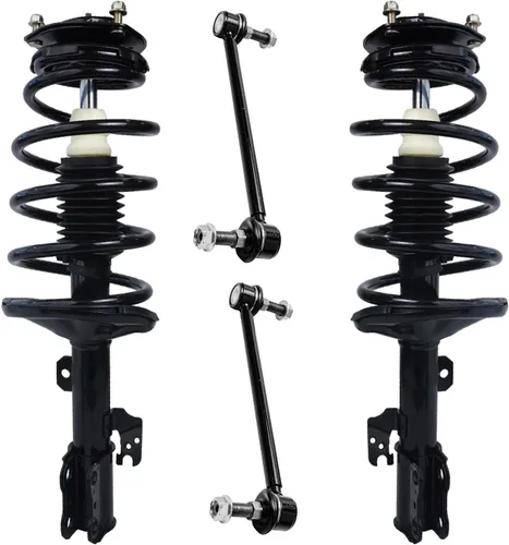 Vista 33 de Detroit Axle - Kit de 4 piezas RWD Puntales Delanteros Barras Estabilizadoras para Ford F-150 2021 2022 2023 2024, 2 Puntales con Resorte Helicoidal
