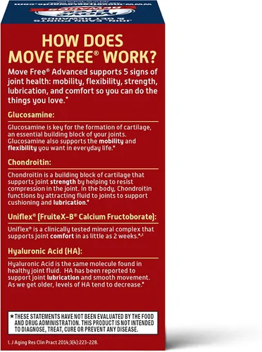 Vista 7 de Suplemento avanzado Move Free para articulaciones de triple fuerza con glucosamina, condroitina y ácido hialurónico, 11873, 1, 1