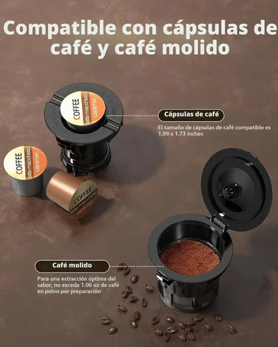 Vista 4 de AIRMSEN Cafetera para moler y preparar, una sola porción con molinillo