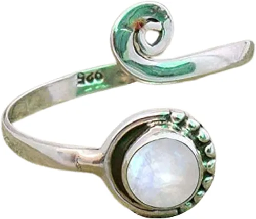 Vista 69 de Anillo de dedo del pie de piedra preciosa de plata de ley 925, joyería para el cuerpo, anillo de dedo del pie de la mano de la mano de la piedra